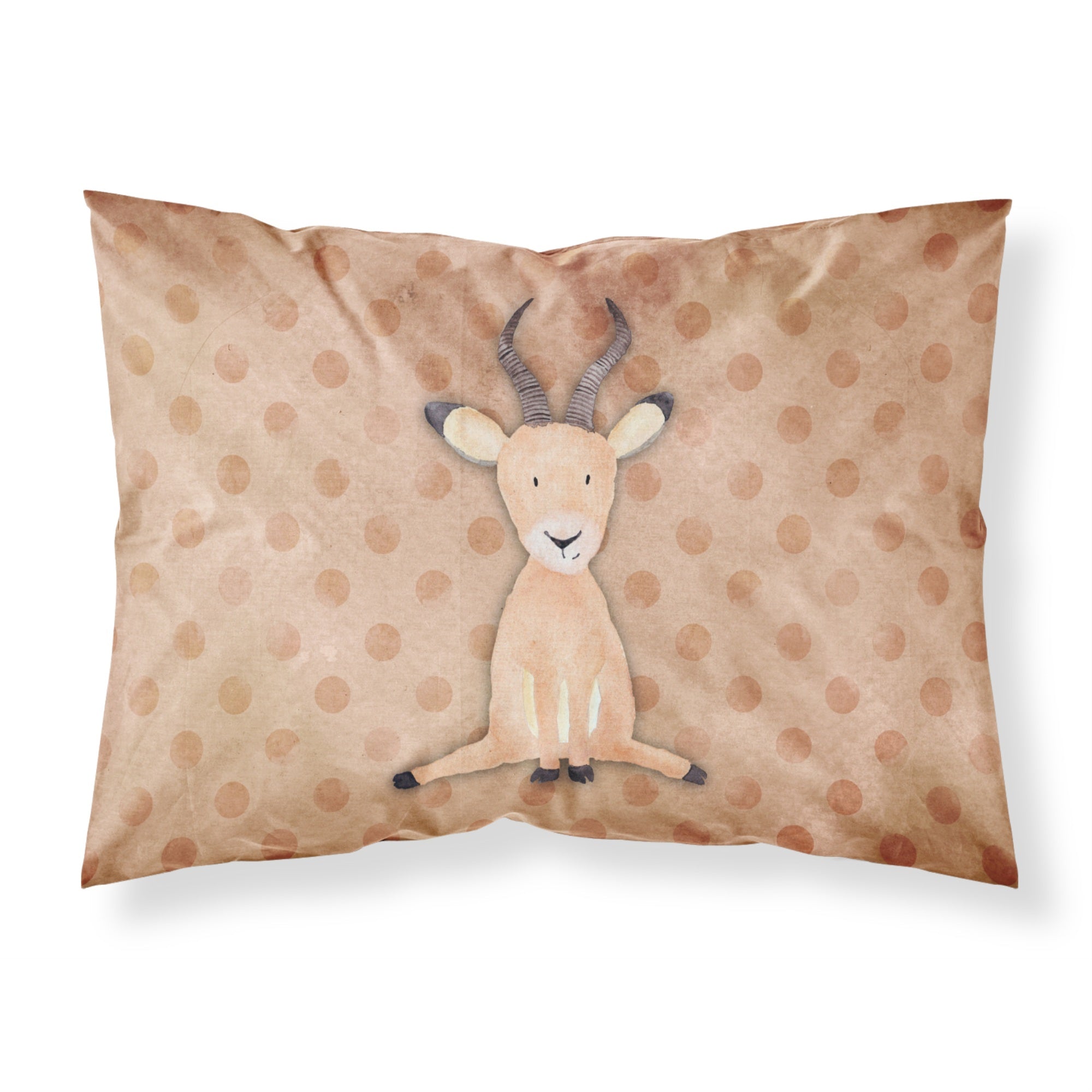 'Caroline'S Treasures Polkadot Antelope Watercolor Printed, Polyester, 250 Thread Count, Envelope Closure Pillowcase, Standard,