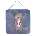 CarolineS Treasures Beaver Watercolor Metal Print, 6 Inch  Inch H X 6 Inch  Inch W, Multicolor