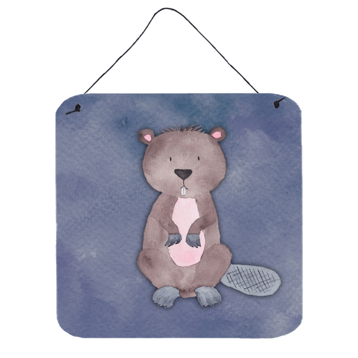 CarolineS Treasures Beaver Watercolor Metal Print, 6 Inch  Inch H X 6 Inch  Inch W, Multicolor