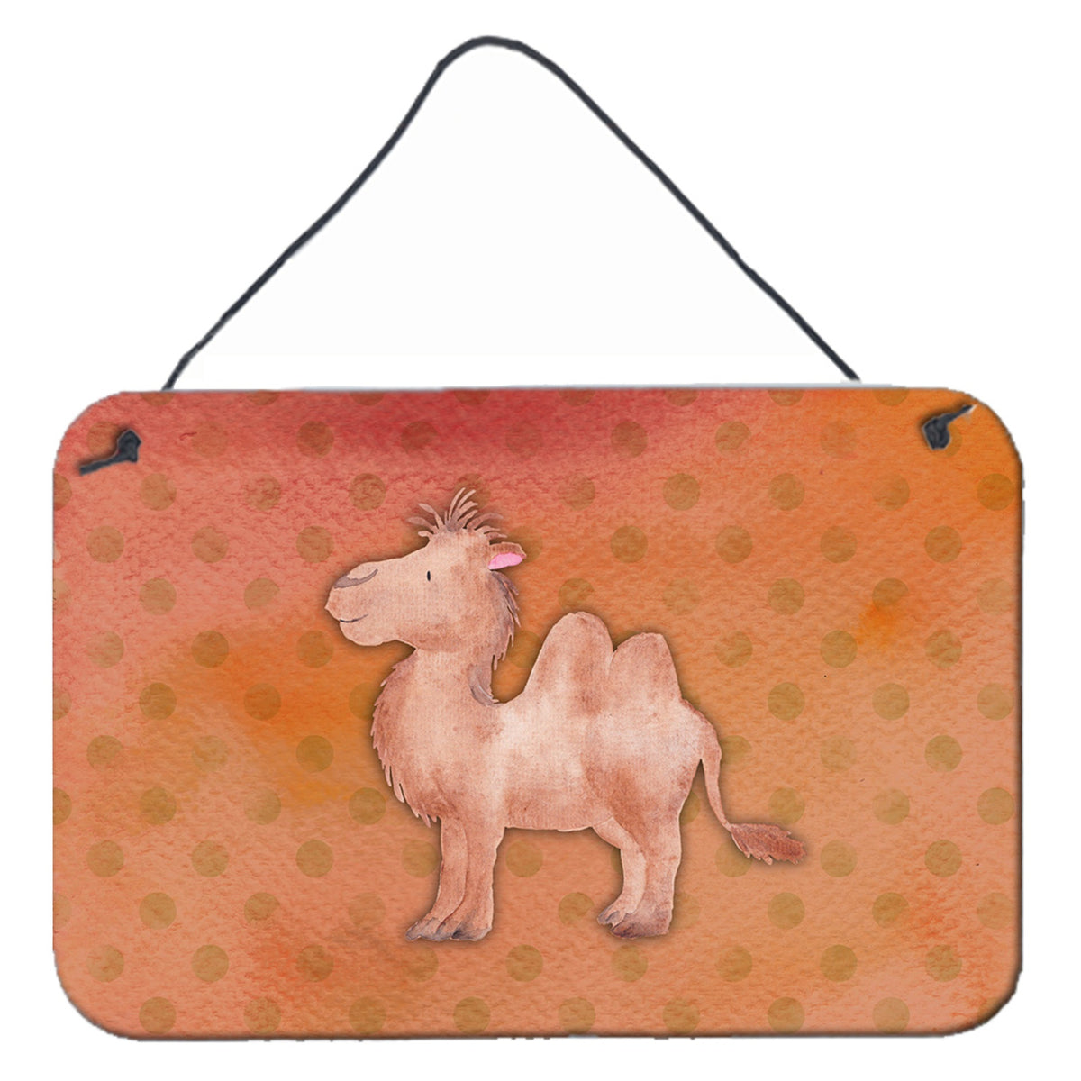 CarolineS Treasures Polkadot Camel Watercolor Metal Print, 8 Inch  Inch H X 12 Inch  Inch W, Multicolor