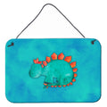 CarolineS Treasures Stegosaurus Watercolor Metal Print, 8 Inch  Inch  X 12 Inch  Inch , Multicolor