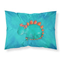 'Caroline'S Treasures Stegosaurus Watercolor Printed, Polyester, 250 Thread Count, Envelope Closure Pillowcase, Standard, Multi