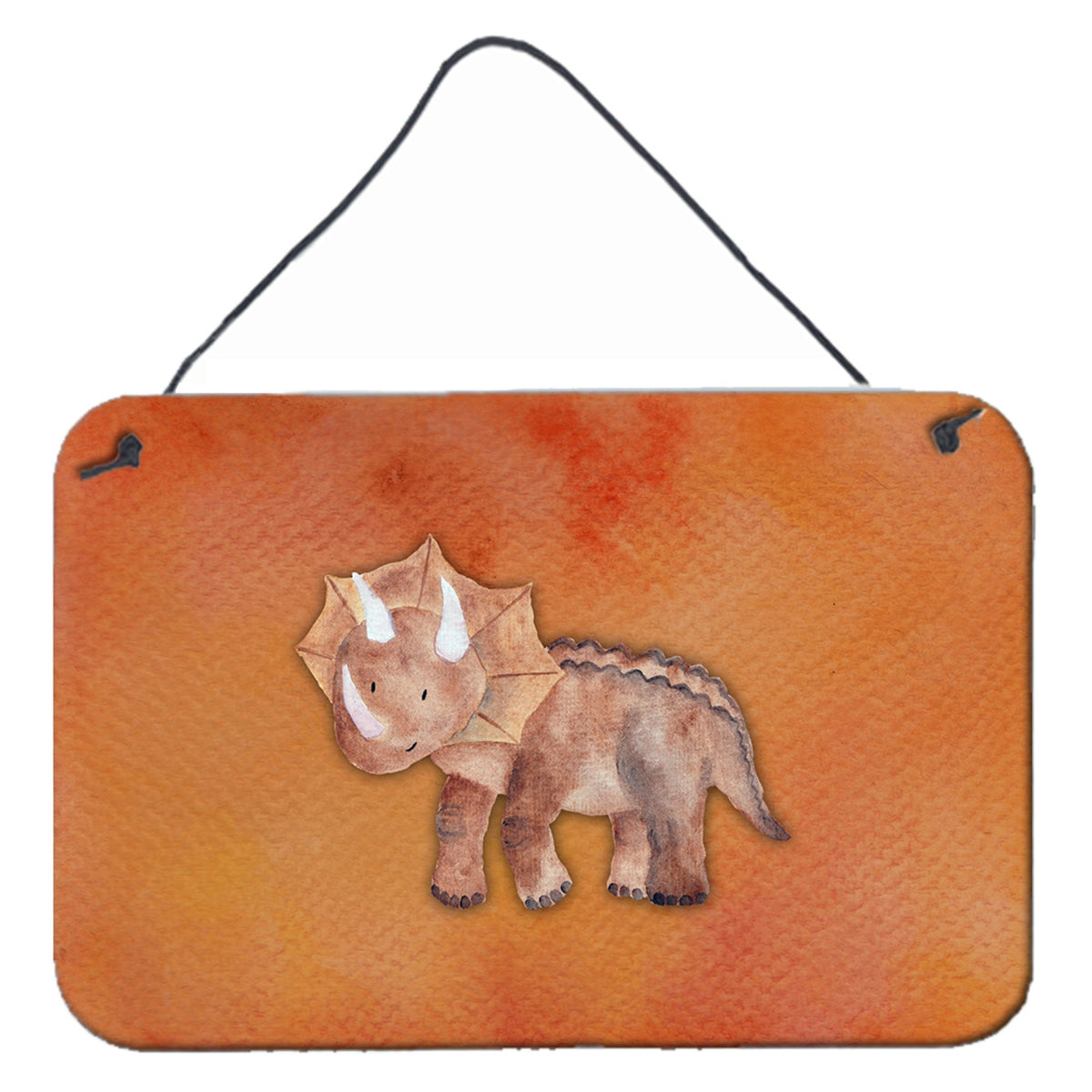 CarolineS Treasures Triceratops Watercolor Metal Print, 8 Inch  Inch  X 12 Inch  Inch , Multicolor