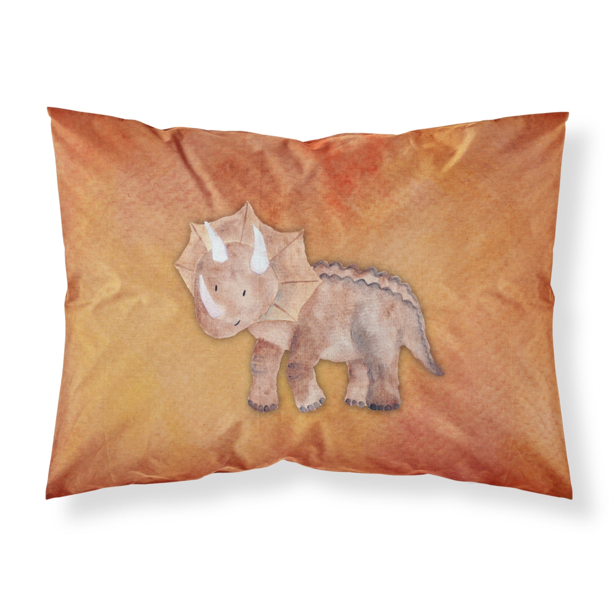 'Caroline'S Treasures Triceratops Watercolor Pillowcase, Standard, Multicolor'