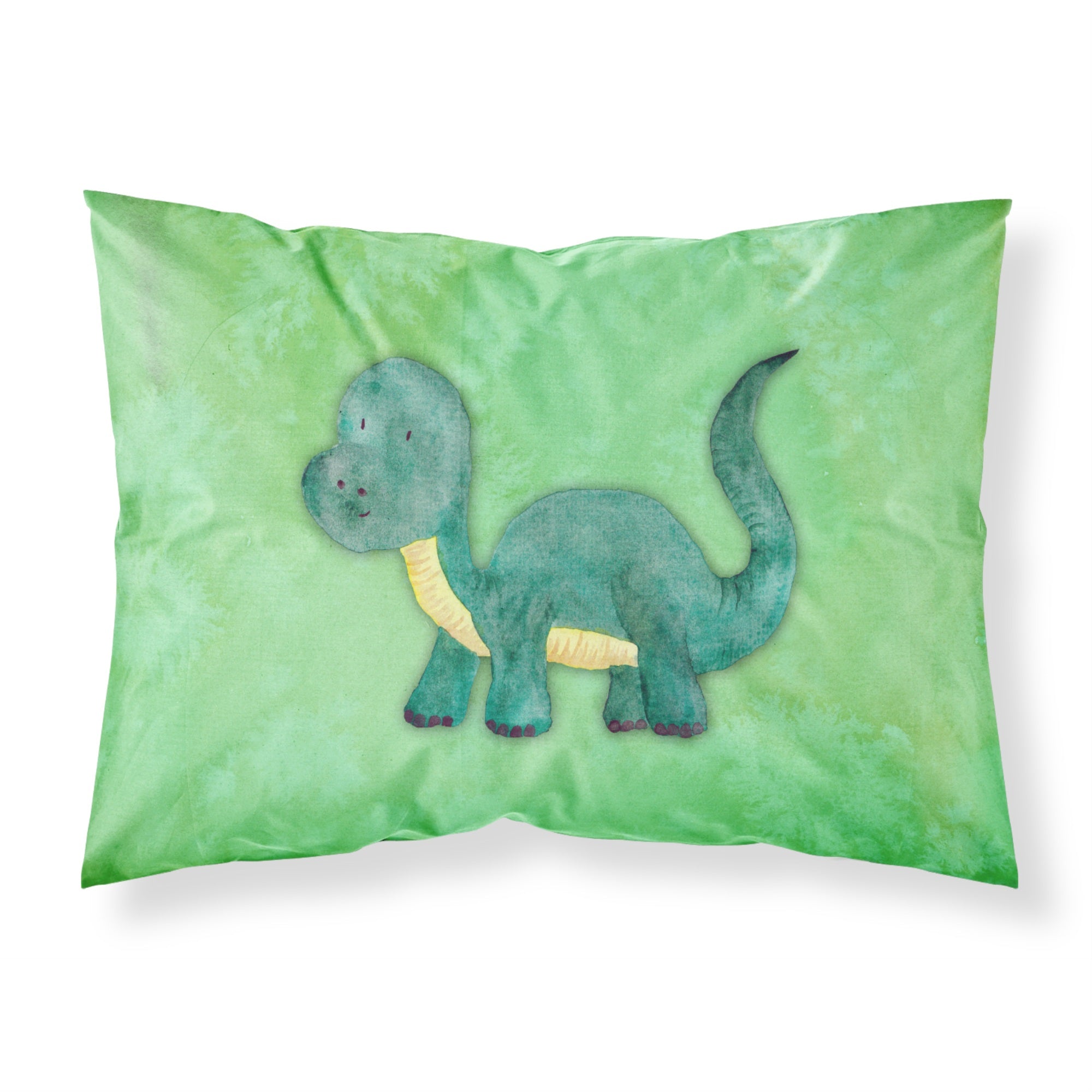'Caroline'S Treasures Brontosaurus Watercolor Printed, Polyester, 250 Thread Count, Envelope Closure Pillowcase, Standard, Mult