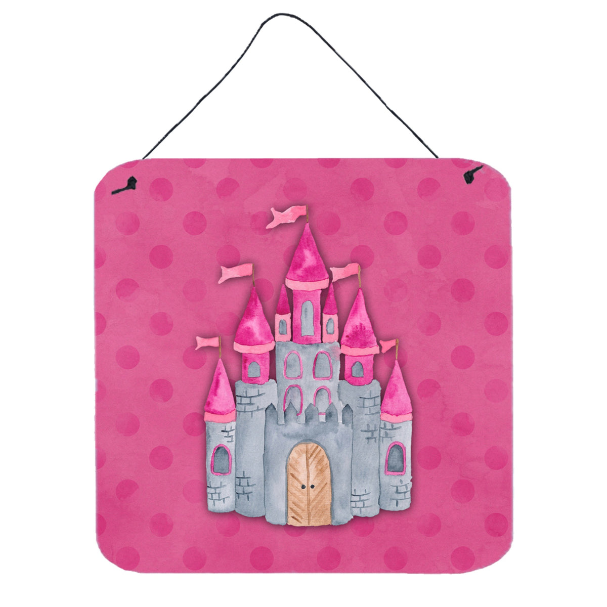 CarolineS Treasures Princess Castle Watercolor Metal Print, 6 Inch  Inch  X 6 Inch  Inch , Multicolor