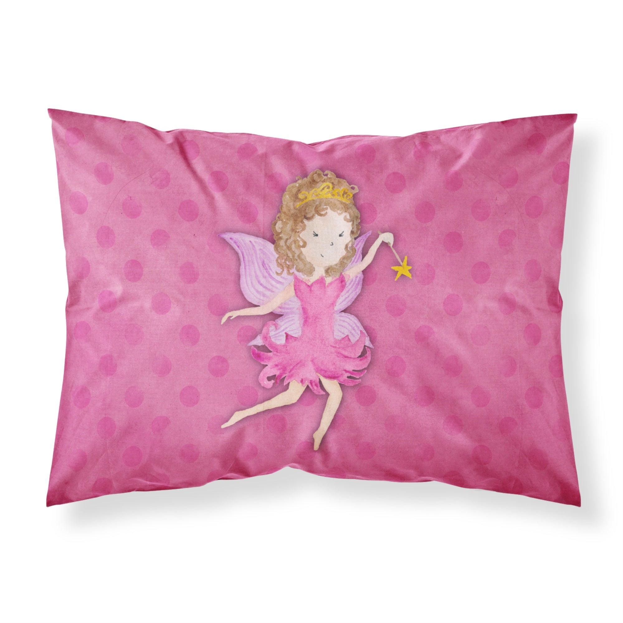'Caroline'S Treasures Fairy Princess Watercolor Printed, Polyester, 250 Thread Count, Envelope Closure Pillowcase, Standard, Mu