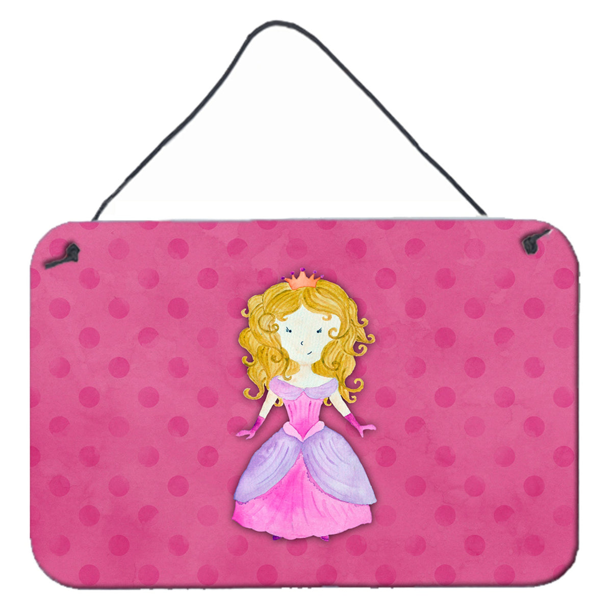 CarolineS Treasures Princess Watercolor Metal Print, 8 Inch  Inch  X 12 Inch  Inch , Multicolor