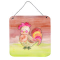 CarolineS Treasures Rooster Watercolor Metal Print, 6 Inch  Inch  X 6 Inch  Inch , Multicolor