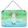 CarolineS Treasures Ram Sheep Watercolor Metal Print, 8 Inch  Inch  X 12 Inch  Inch , Multicolor