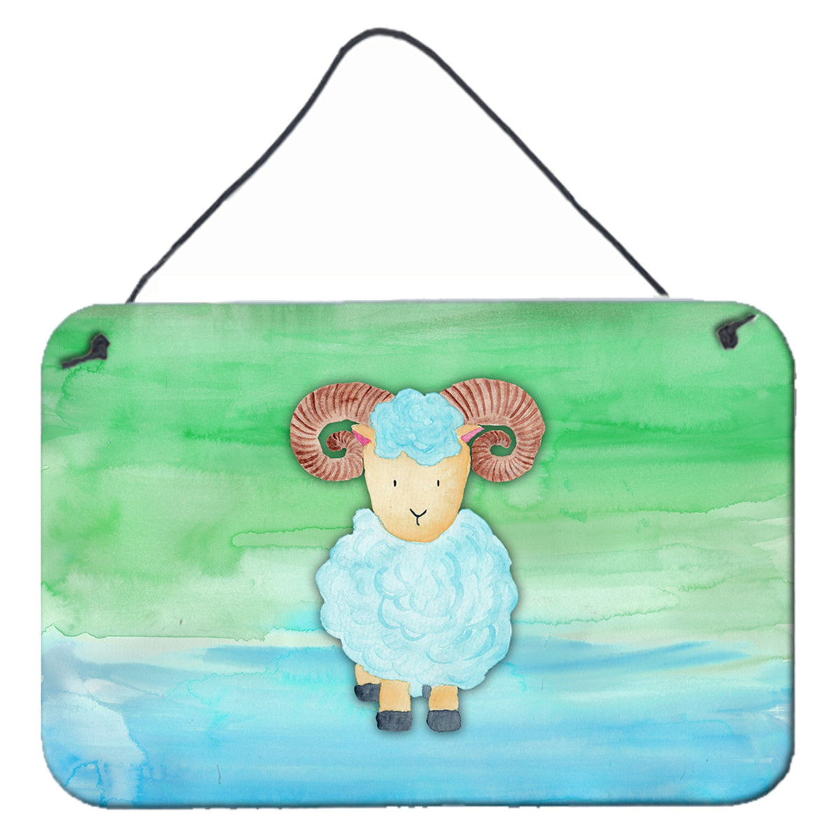 CarolineS Treasures Ram Sheep Watercolor Metal Print, 8 Inch  Inch  X 12 Inch  Inch , Multicolor