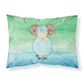 'Caroline'S Treasures Ram Sheep Watercolor Printed, Polyester, 250 Thread Count, Envelope Closure Pillowcase, Standard, Multico