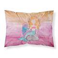 'Caroline'S Treasures ''Blonde Mermaid Watercolor'' Printed, Polyester Envelope Closure Pillowcase, Standard, Multicolor'