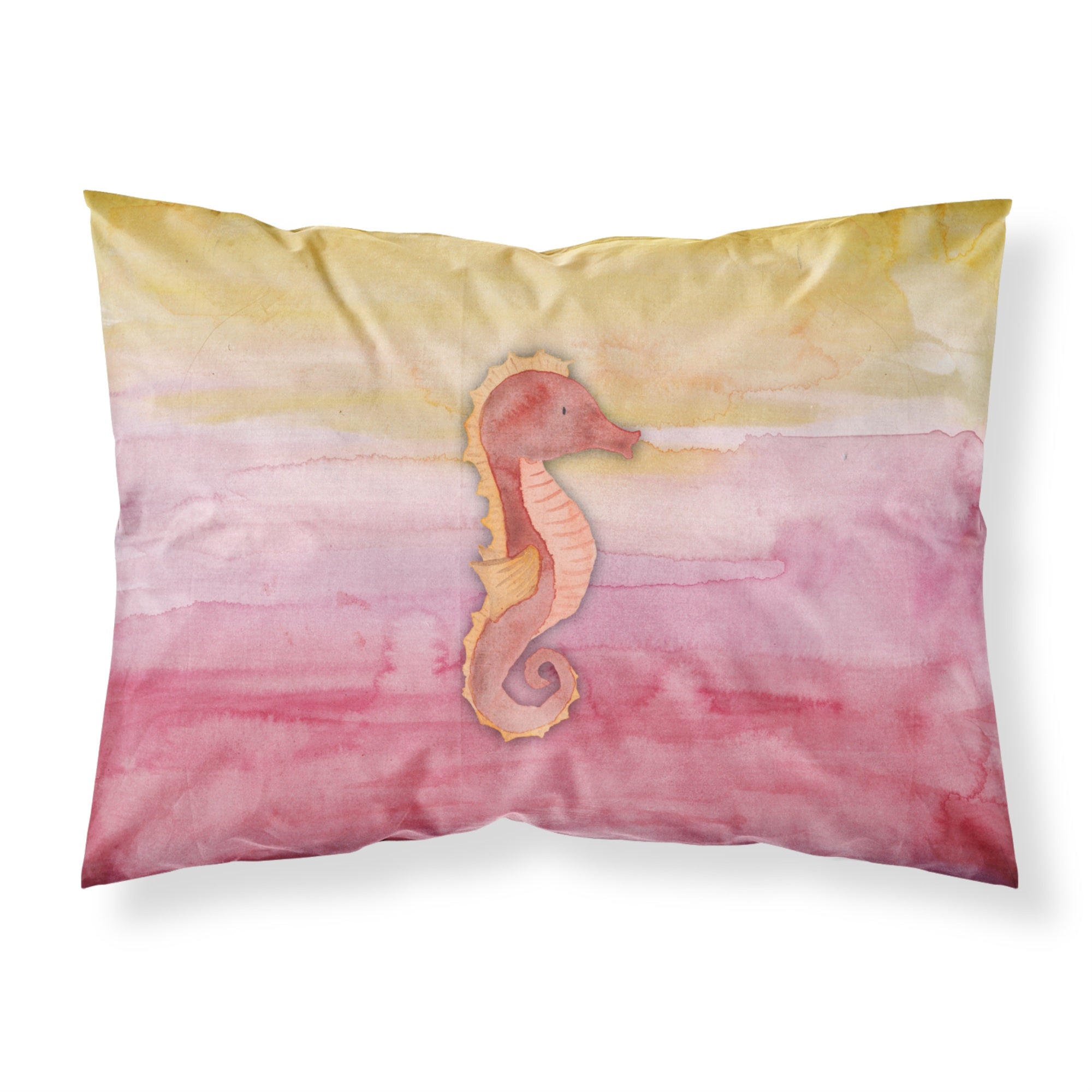 Caroline'S Treasures Seahorse Watercolor Pillowcase Standard Multicolor