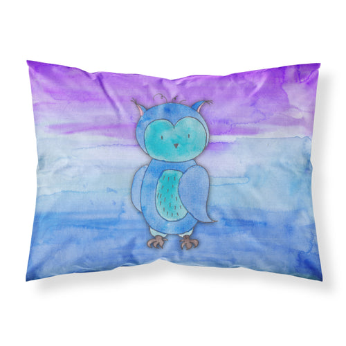 'Caroline'S Treasures Blue Owl Watercolor Pillowcase, Standard, Multicolor'