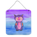 CarolineS Treasures Pink And Purple Owl Watercolor Metal Print, 6 Inch  Inch  X 6 Inch  Inch , Multicolor