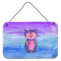 CarolineS Treasures Pink And Purple Owl Watercolor Metal Print, 8 Inch  Inch  X 12 Inch  Inch , Multicolor