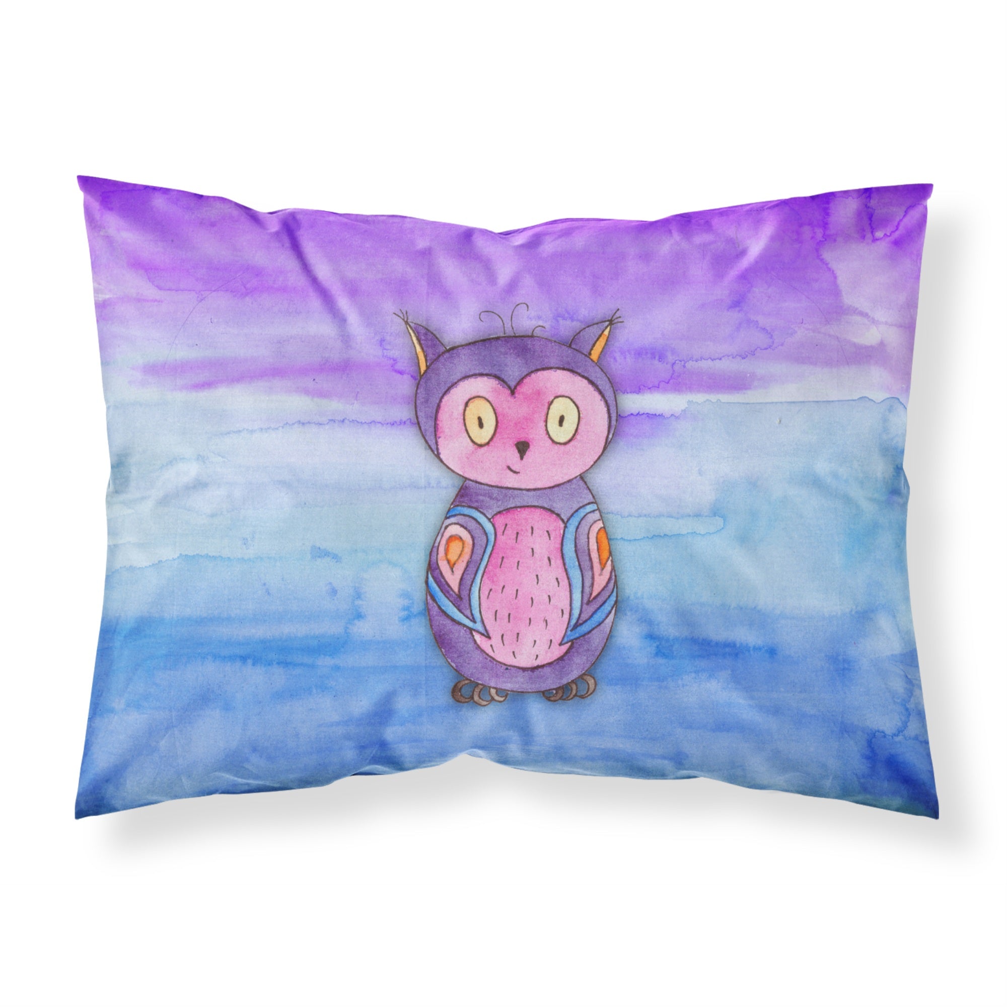 'Caroline'S Treasures Pink And Purple Owl Watercolor Pillowcase, Standard, Multicolor'