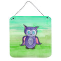 CarolineS Treasures Purple Owl Watercolor Metal Print, 6 Inch  Inch  X 6 Inch  Inch , Multicolor