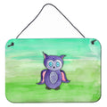 CarolineS Treasures Purple Owl Watercolor Metal Print, 8 Inch  Inch  X 12 Inch  Inch , Multicolor