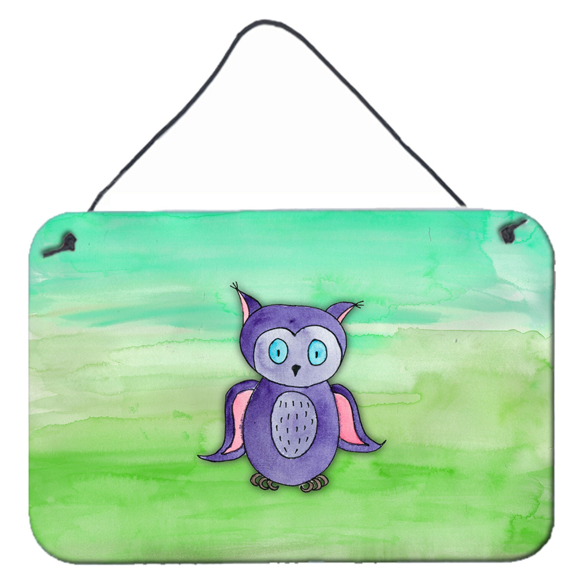 CarolineS Treasures Purple Owl Watercolor Metal Print, 8 Inch  Inch  X 12 Inch  Inch , Multicolor