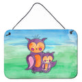 CarolineS Treasures Momma And Baby Owl Watercolor Metal Print, 8 Inch  Inch  X 12 Inch  Inch , Multicolor