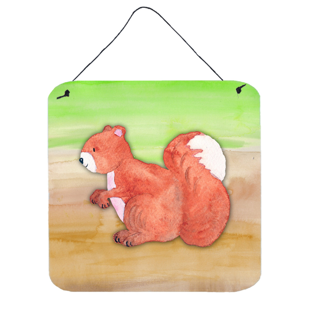 CarolineS Treasures Squirrel Watercolor Metal Print, 6 Inch  Inch  X 6 Inch  Inch , Multicolor