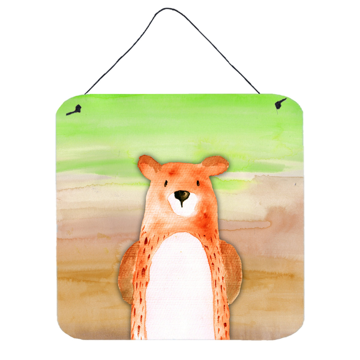 CarolineS Treasures Bear Watercolor Metal Print, 6 Inch  Inch  X 6 Inch  Inch , Multicolor