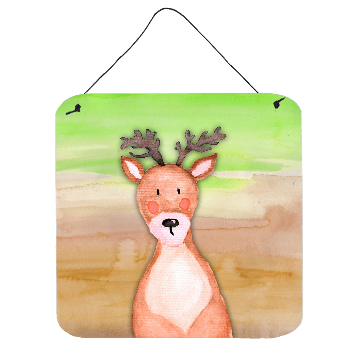 CarolineS Treasures Deer Watercolor Metal Print, 6 Inch  Inch  X 6 Inch  Inch , Multicolor