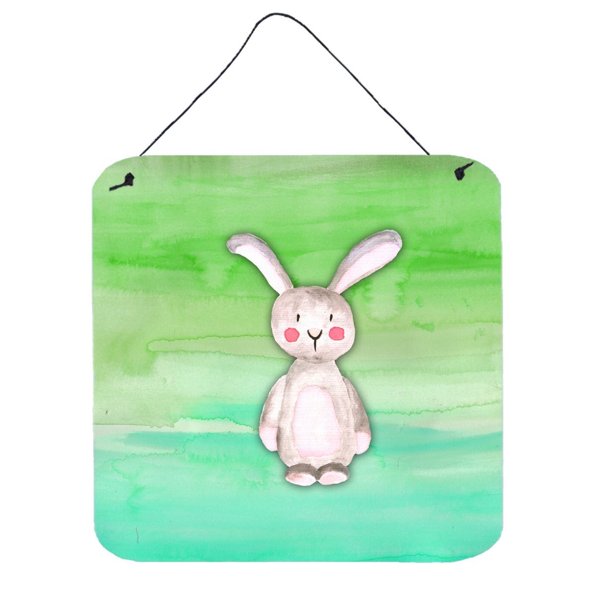 CarolineS Treasures Bunny Rabbit Watercolor Metal Print, 6 Inch  Inch  X 6 Inch  Inch , Multicolor