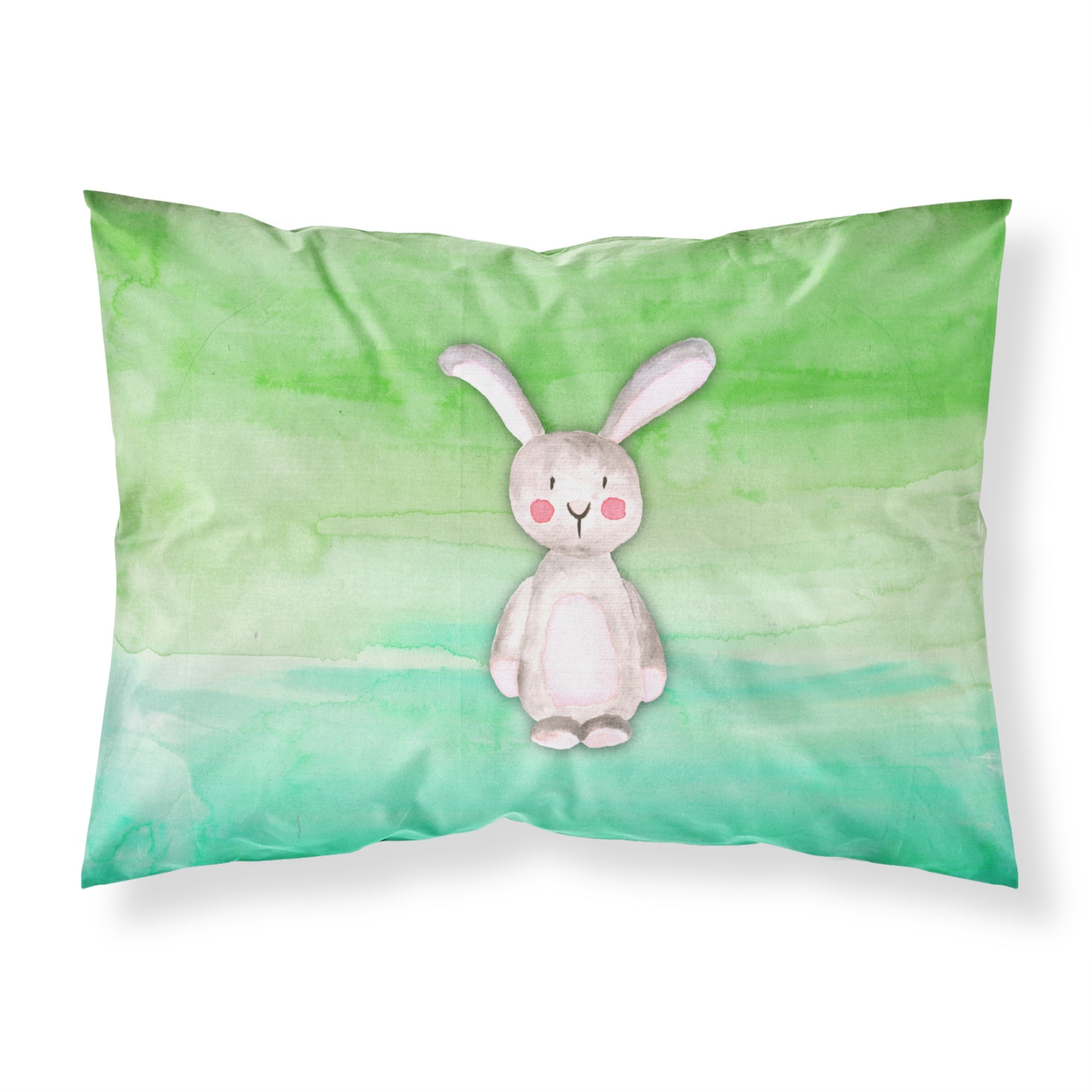 'Caroline'S Treasures Bunny Rabbit Watercolor Printed, Polyester, 250 Thread Count, Envelope Closure Pillowcase, Standard, Mult