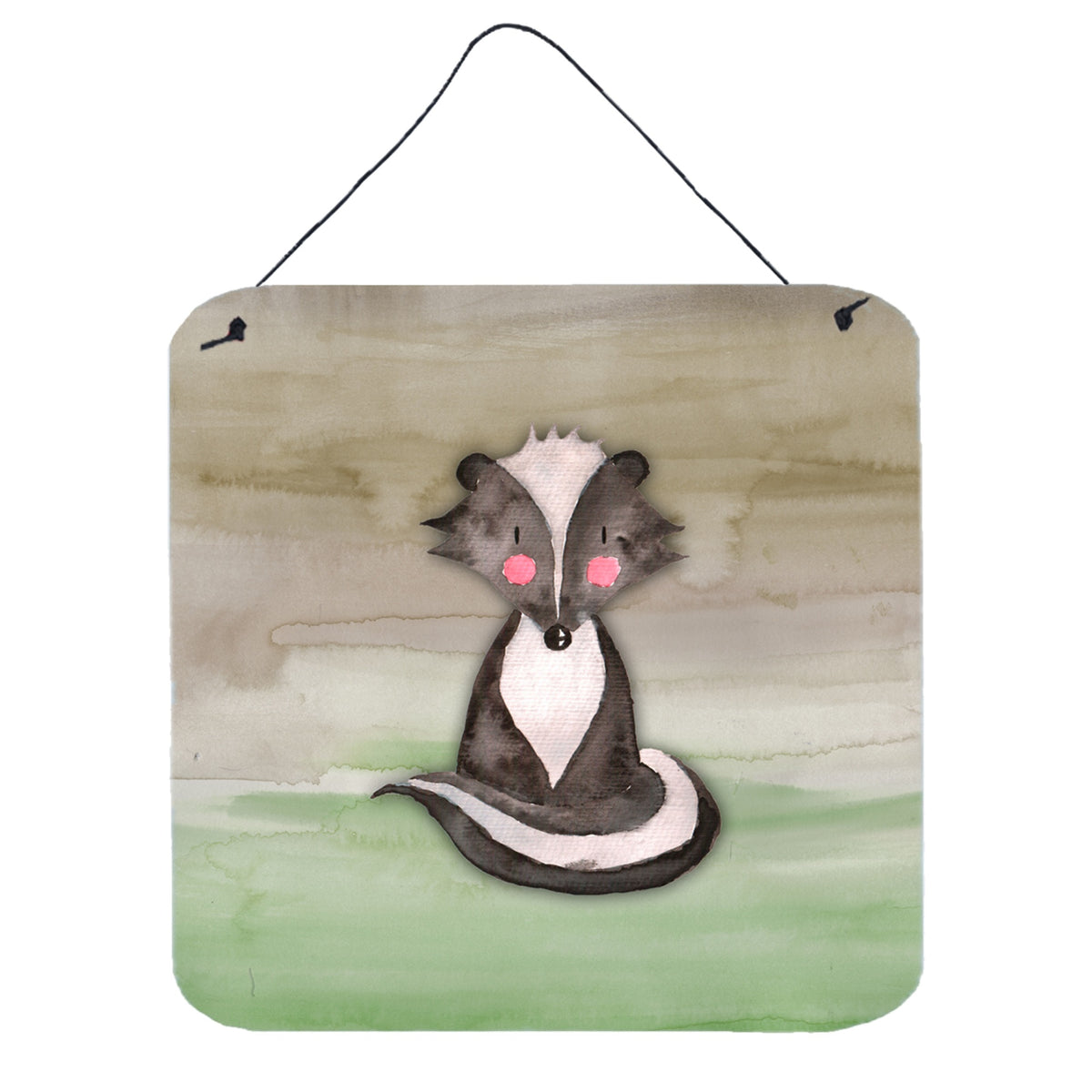 CarolineS Treasures Badger Watercolor Metal Print, 6 Inch  Inch  X 6 Inch  Inch , Multicolor