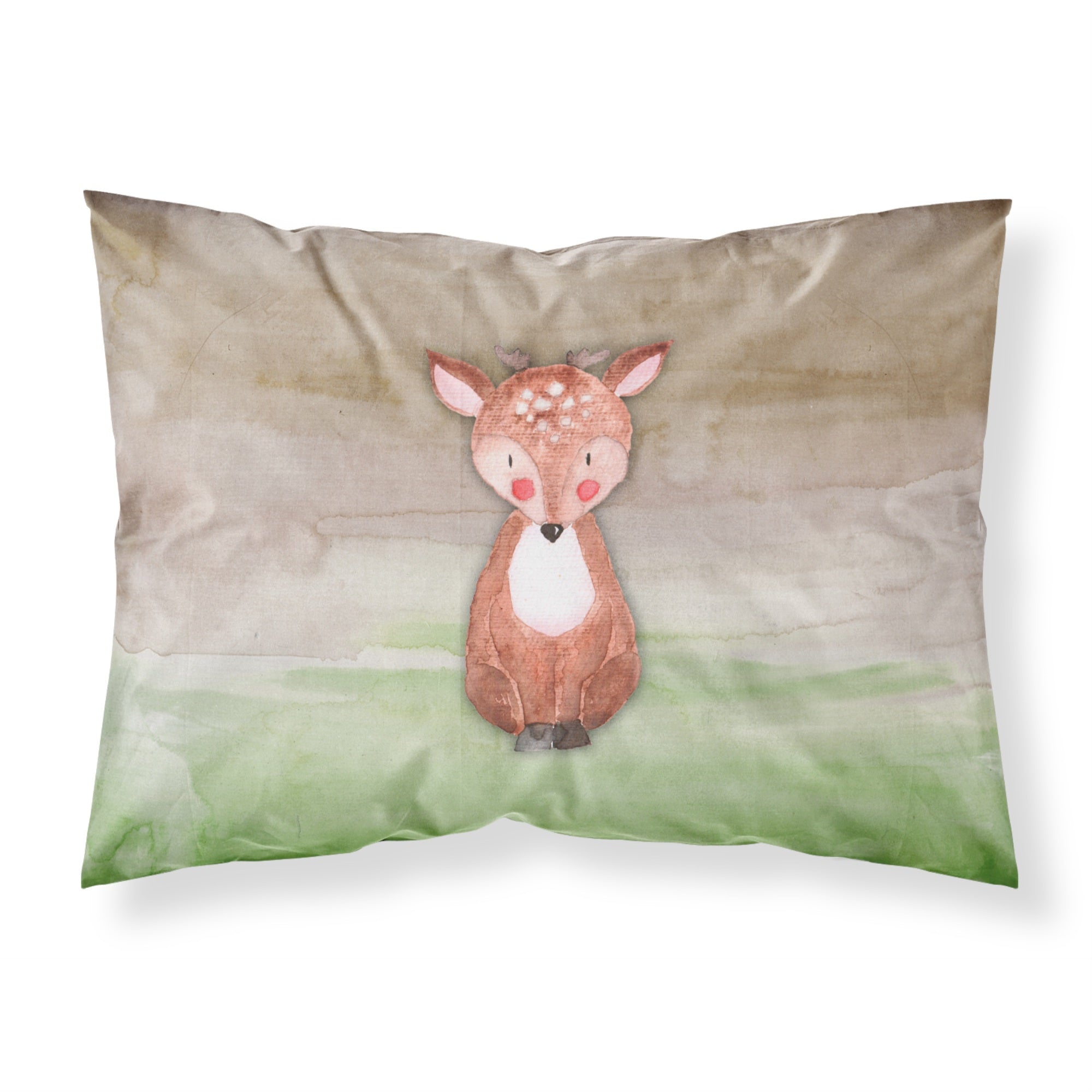 'Caroline'S Treasures Baby Deer Watercolor Pillowcase, Standard, Multicolor'