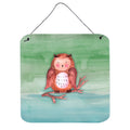 CarolineS Treasures Brown Owl Watercolor Metal Print, 6 Inch  Inch  X 6 Inch  Inch , Multicolor