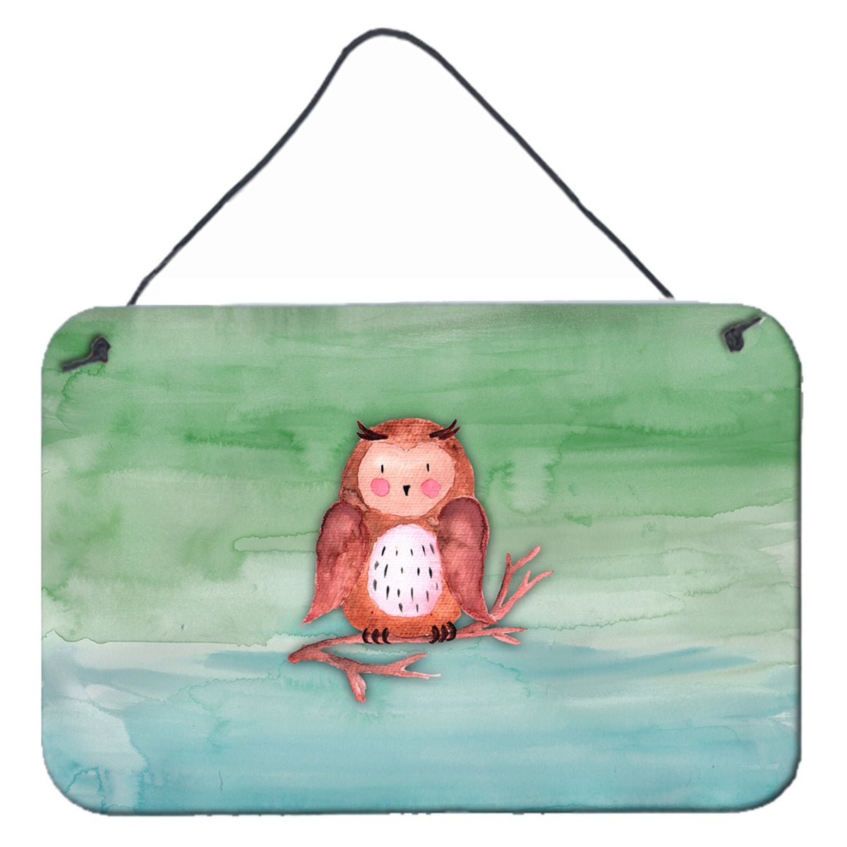 CarolineS Treasures Brown Owl Watercolor Metal Print, 8 Inch  Inch  X 12 Inch  Inch , Multicolor