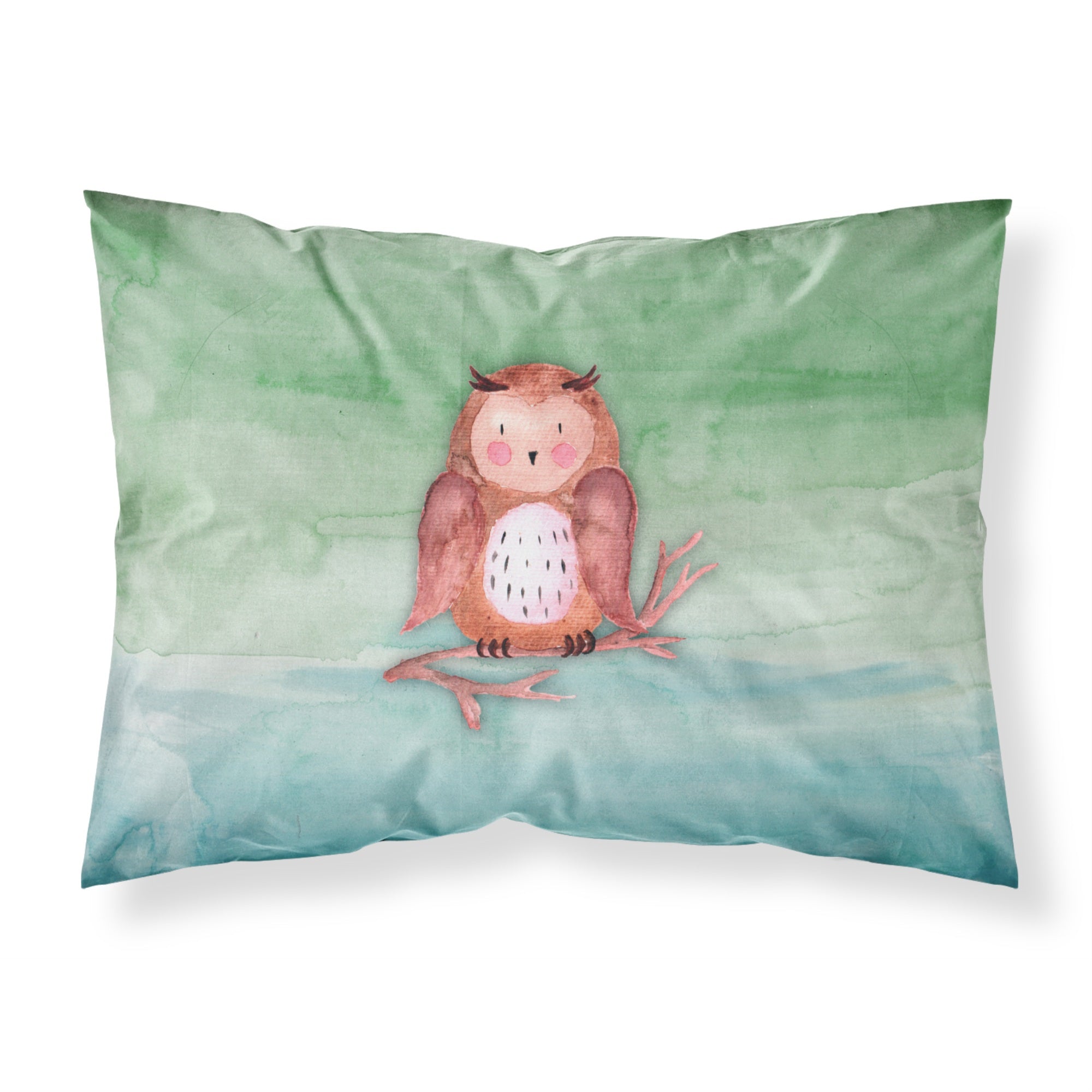 'Caroline'S Treasures Brown Owl Watercolor Printed, Polyester, 250 Thread Count, Envelope Closure Pillowcase, Standard, Multico