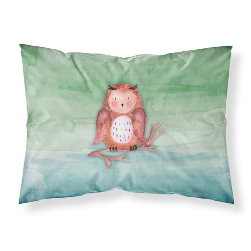 'Caroline'S Treasures Brown Owl Watercolor Printed, Polyester, 250 Thread Count, Envelope Closure Pillowcase, Standard, Multico