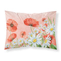 Poppies And Chamomiles Fabric Standard Pillowcase