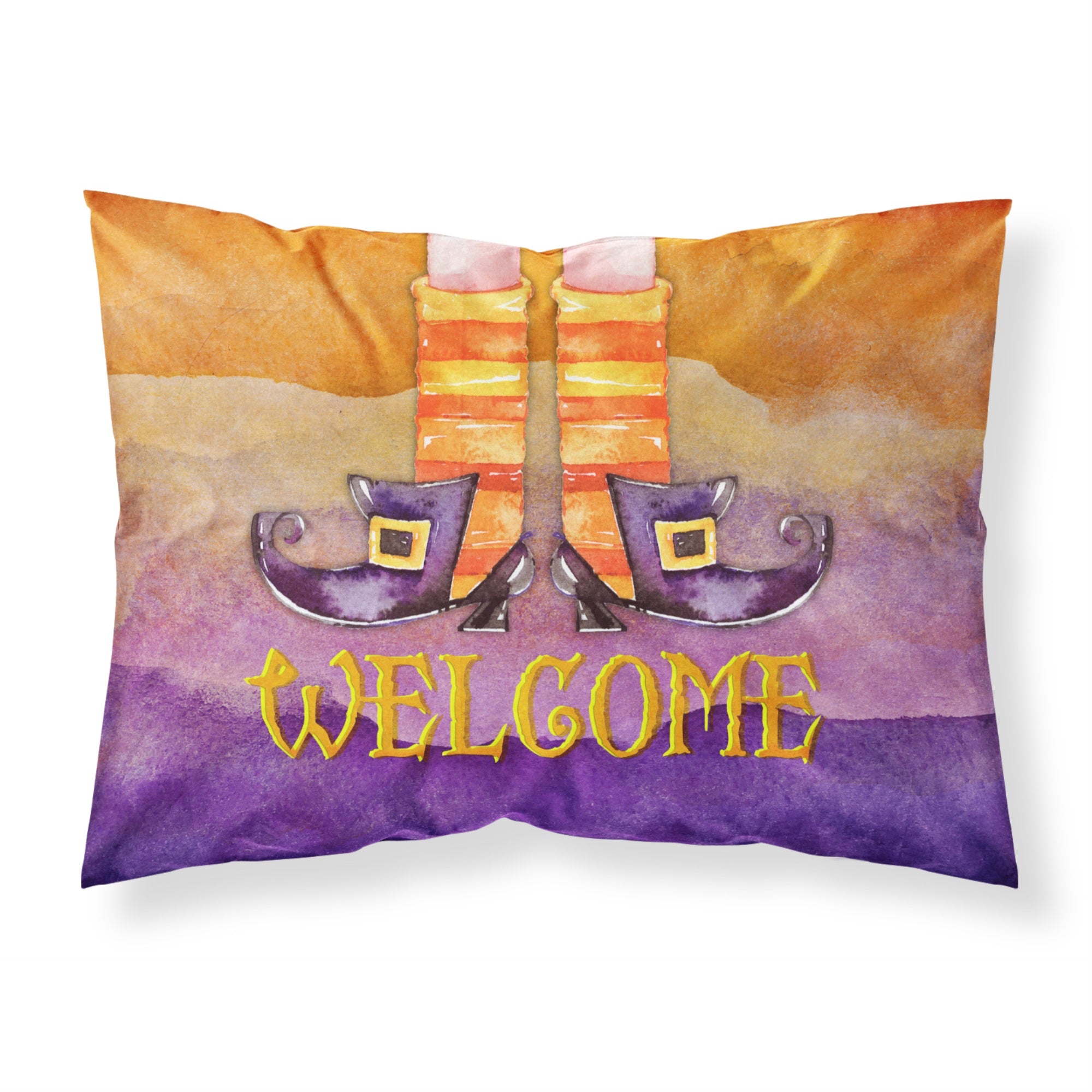 Halloween Welcome Witches Feet Fabric Standard Pillowcase