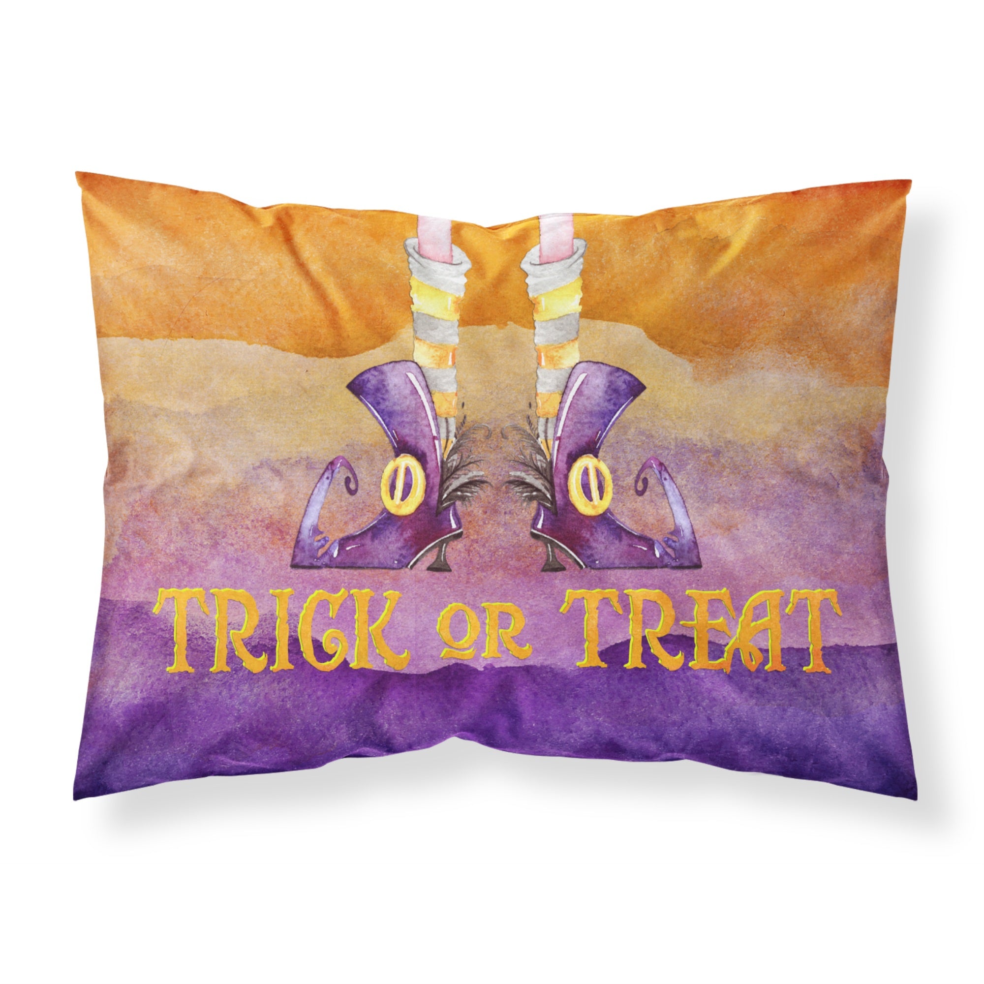 Halloween Trick Witches Feet Fabric Standard Pillowcase