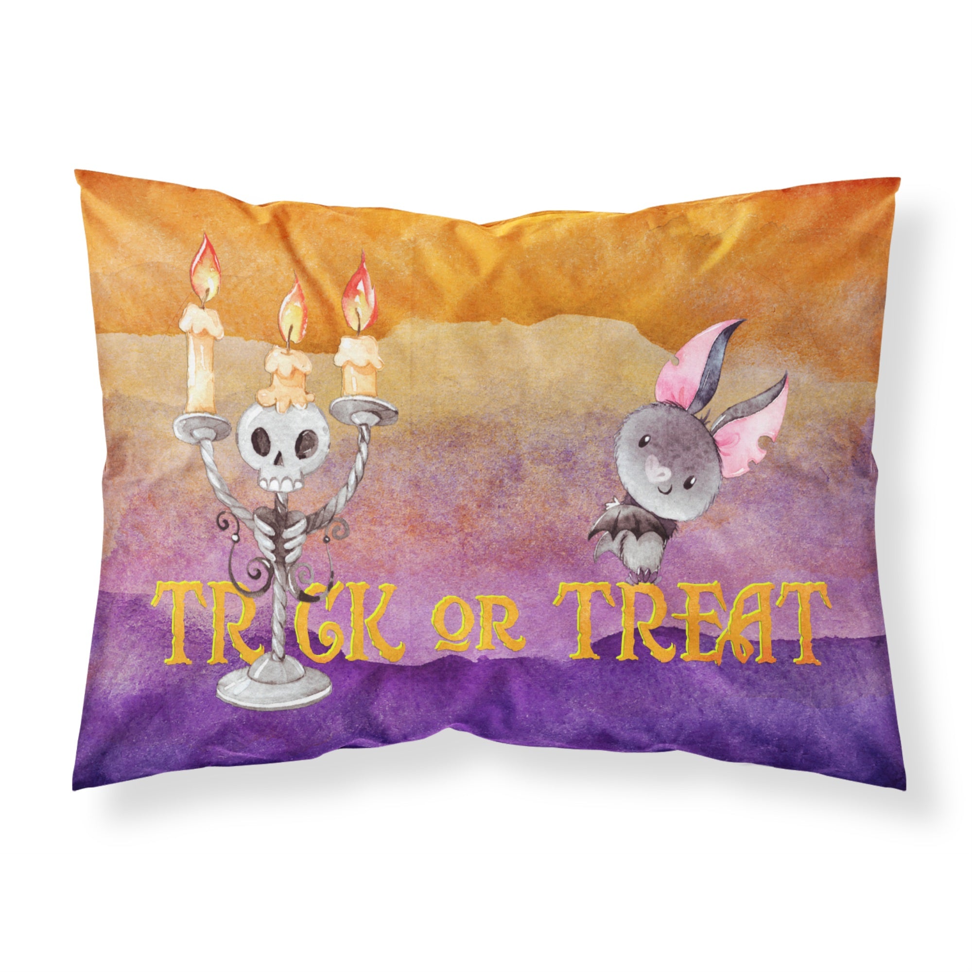 Halloween Trick Or Treat Fabric Standard Pillowcase