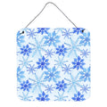 CarolineS Treasures Blue Snowflakes Watercolor Metal Print, 6 Inch  Inch  H X 6 Inch  Inch  W, Multicolor