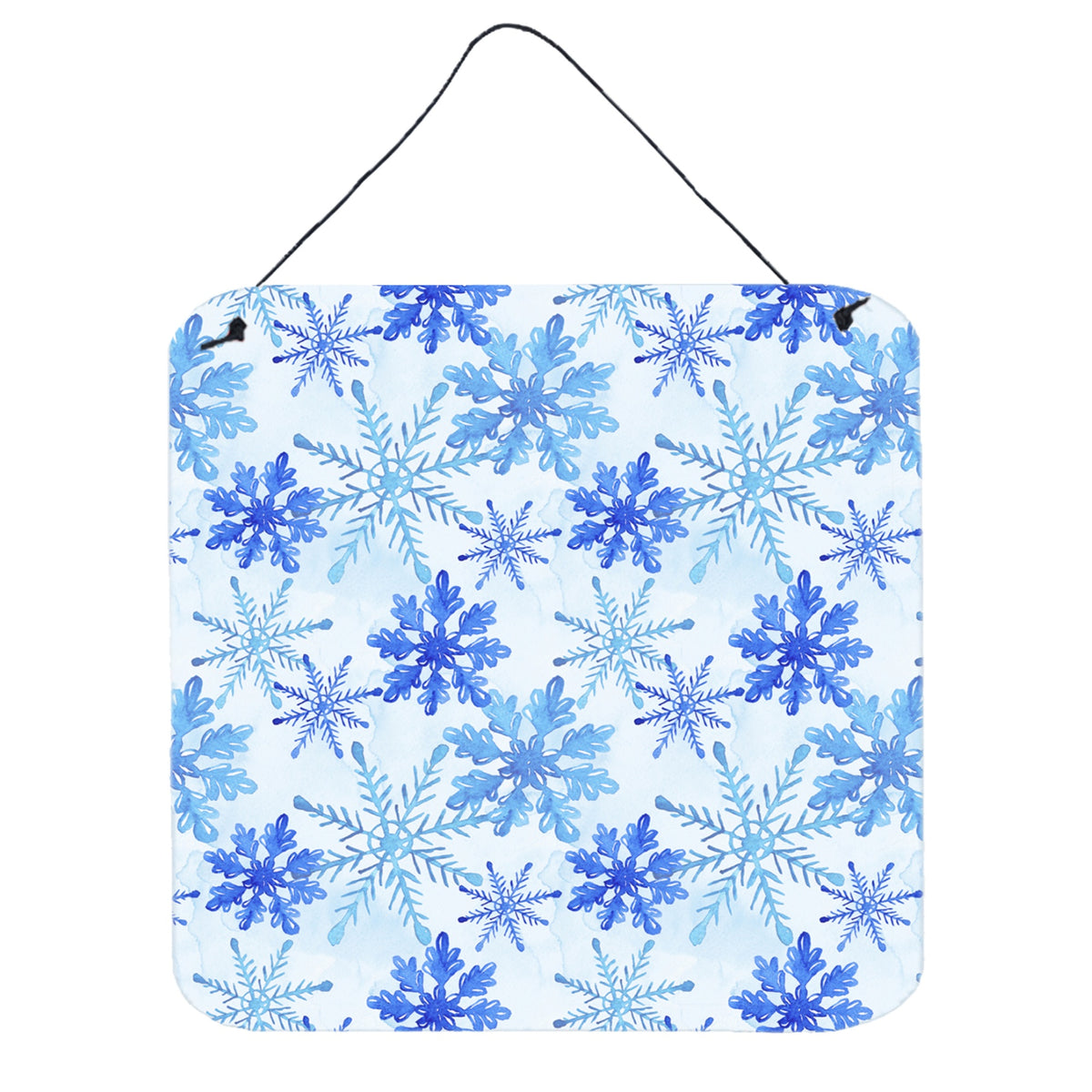 CarolineS Treasures Blue Snowflakes Watercolor Metal Print, 6 Inch  Inch  H X 6 Inch  Inch  W, Multicolor