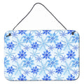 CarolineS Treasures Blue Snowflakes Watercolor Metal Print, 8 Inch  Inch  H X 12 Inch  Inch  W, Multicolor