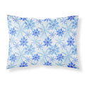 'Caroline'S Treasures ''Blue Snowflakes Watercolor'' Printed, Polyester Envelope Closure Pillowcase, Standard, Multicolor'