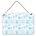 CarolineS Treasures Winter Snowflakes On White Metal Print, 8 Inch  Inch  H X 12 Inch  Inch  W, Multicolor