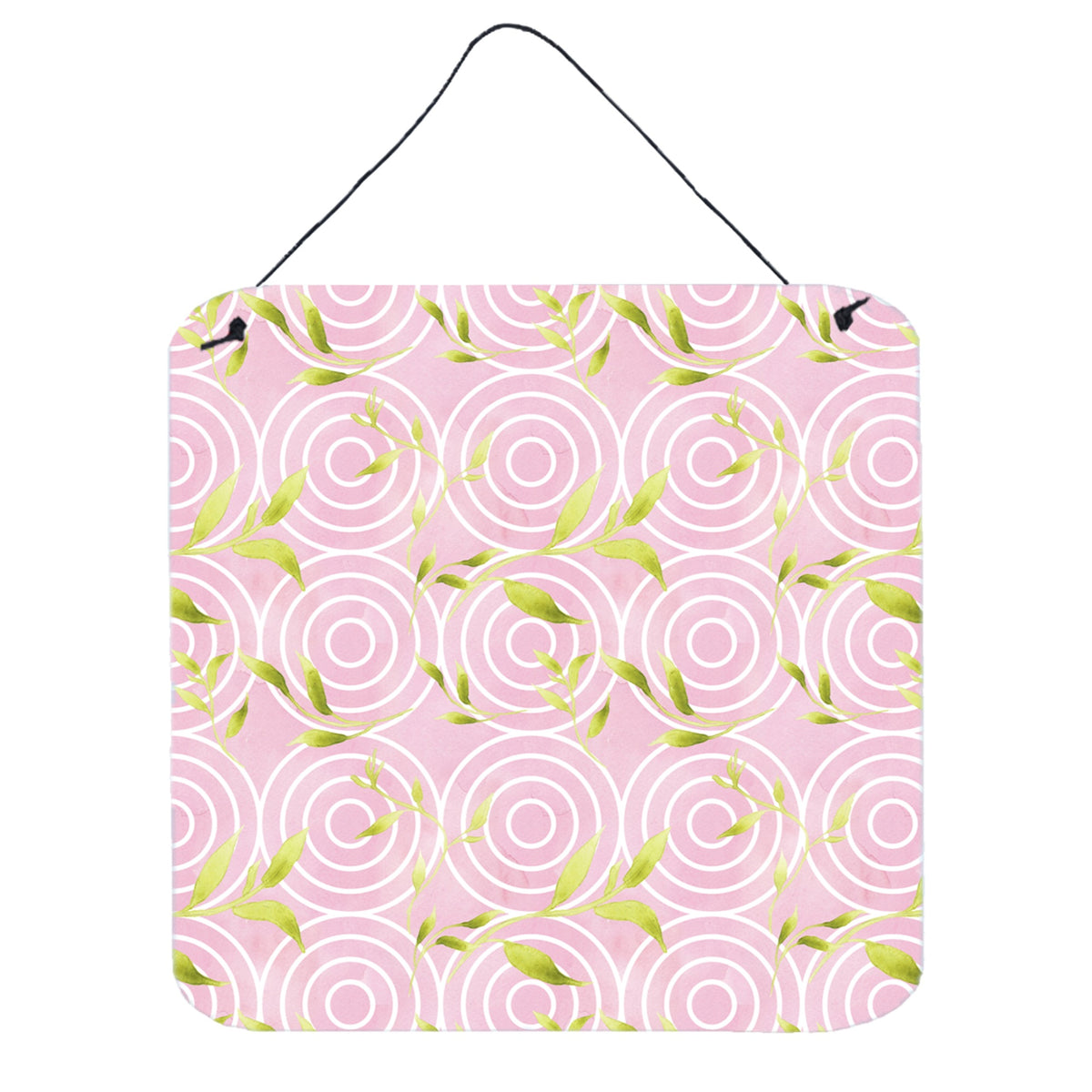 CarolineS Treasures Geometric Circles On Pink Watercolor Metal Print, 6 Inch  Inch  H X 6 Inch  Inch  W, Multicolor