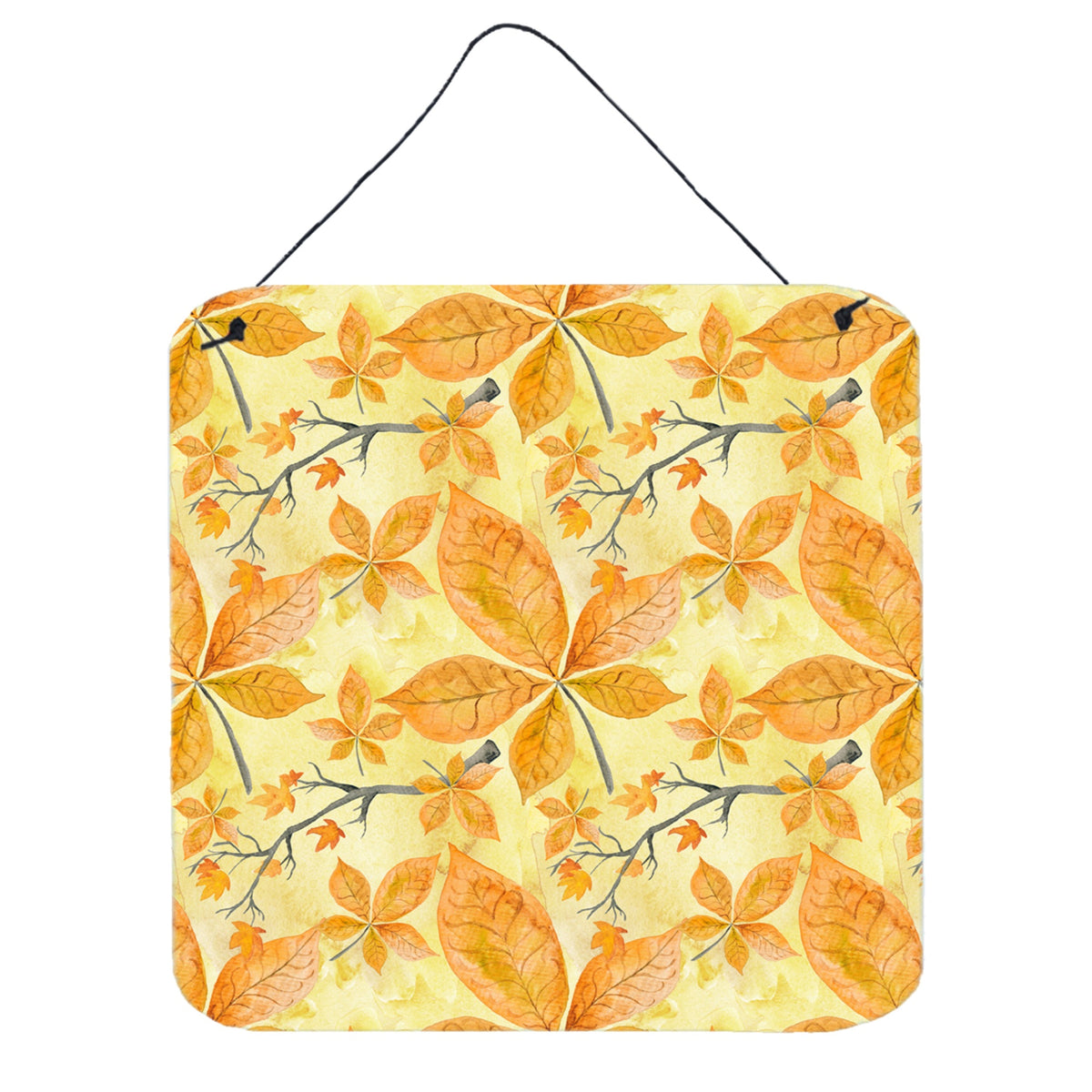 CarolineS Treasures Fall Leaves And Branches Metal Print, 6 Inch  Inch  H X 6 Inch  Inch  W, Multicolor