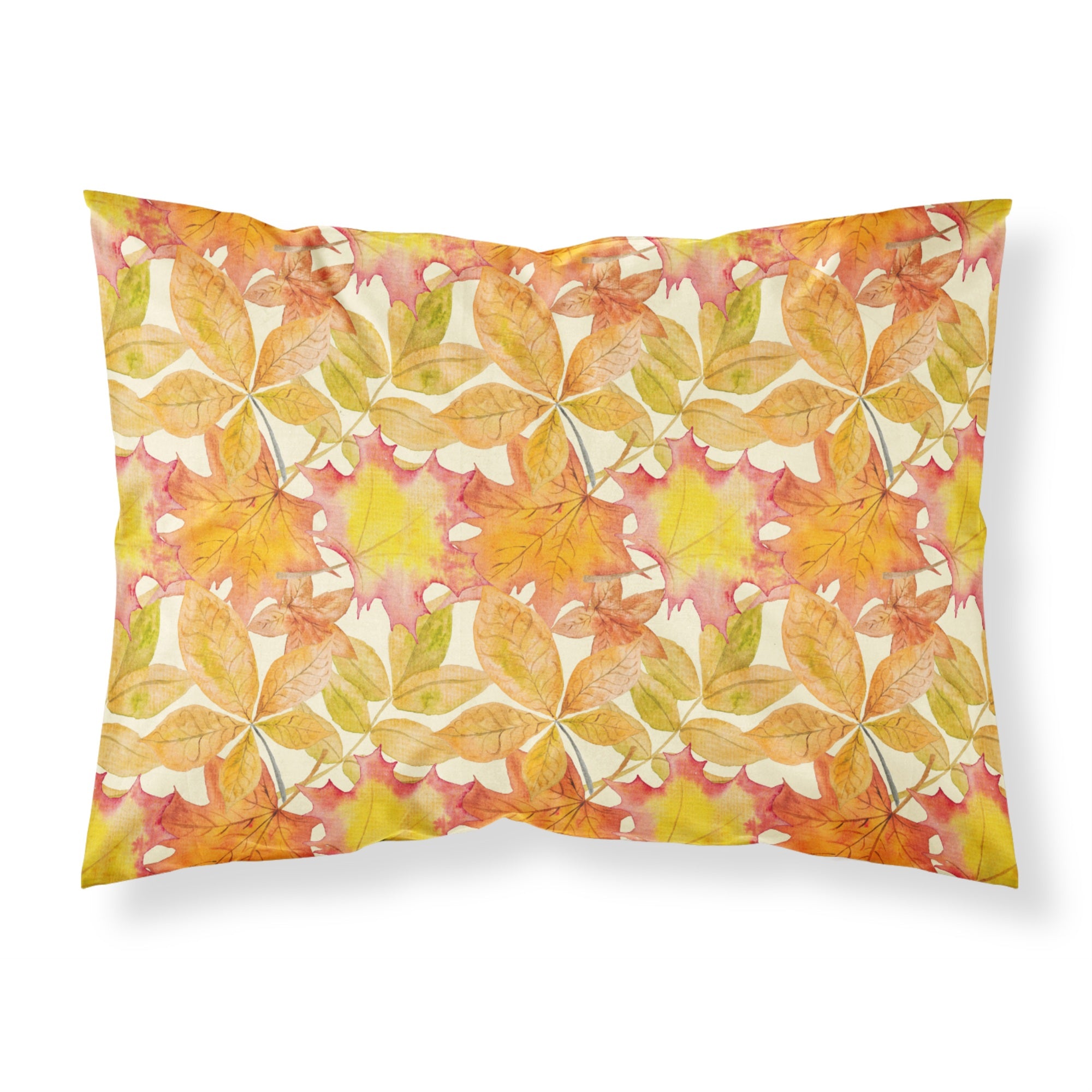'Caroline'S Treasures Fall Leaves Watercolor Pillowcase, Standard, Multicolor'