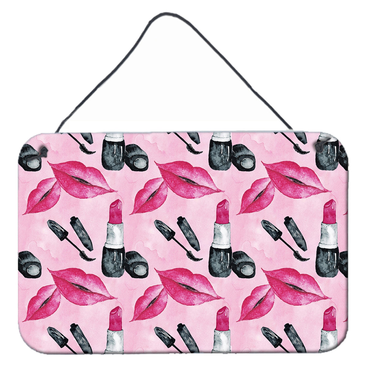 CarolineS Treasures Watercolor Diva Lipstick Metal Print, 8 Inch  Inch  H X 12 Inch  Inch  W, Multicolor